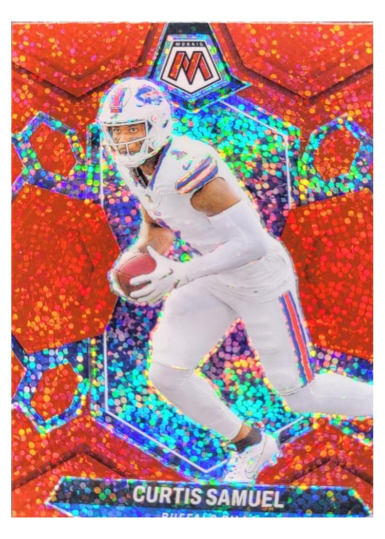 2024 Panini Mosaic Base Set Curtis Samuel Red Sparkle #24 card