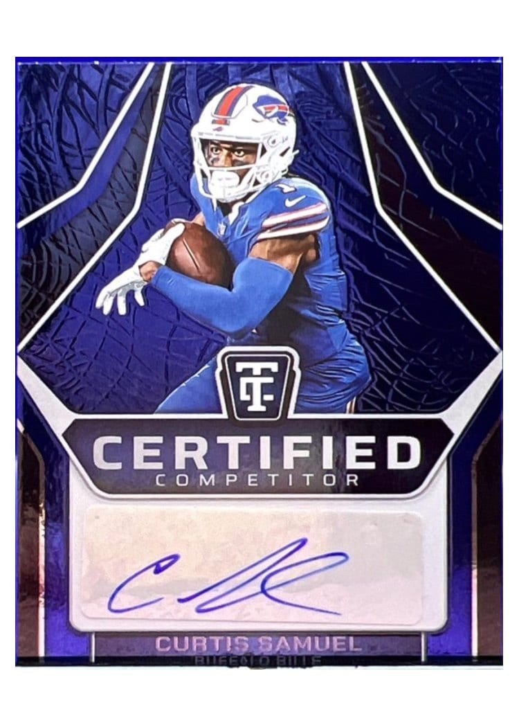 2024 Panini Totally Certified Certified Competitor Autographs Curtis Samuel #15 card