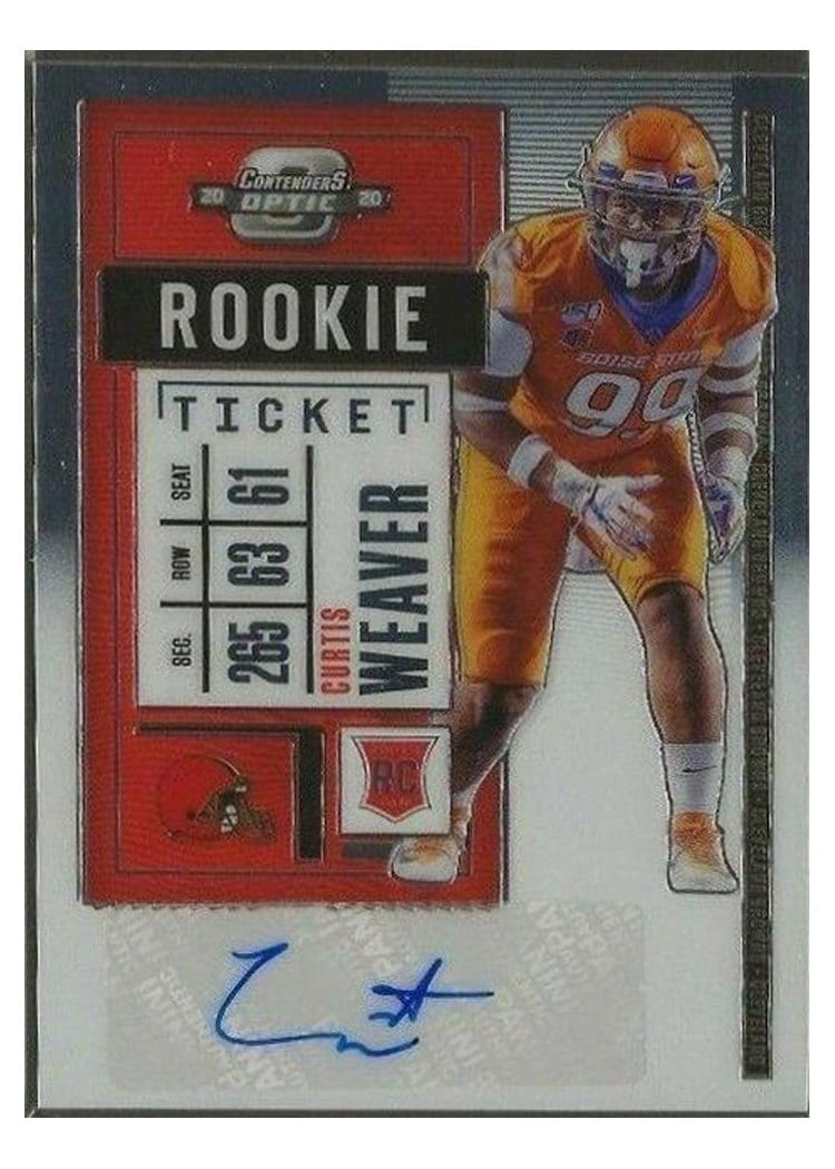 2020 Panini Contenders Optic Base Set Curtis Weaver Autograph #185 card