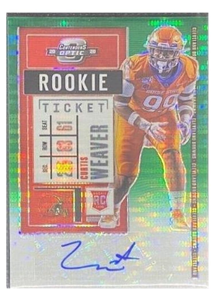 2020 Panini Contenders Optic Base Set Curtis Weaver #185 card