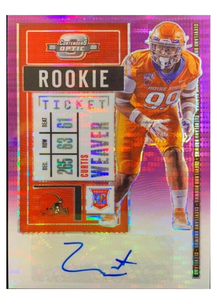 2020 Panini Contenders Optic Base Set Curtis Weaver #185 card