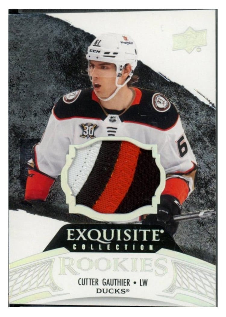 2024-25 Upper Deck Black Diamond Exquisite Collection Rookie Patch Cutter Gauthier #RP-CG card
