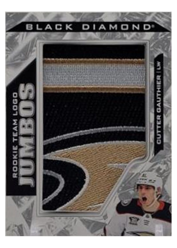 2024-25 Upper Deck Black Diamond Rookie Team Logo Jumbo Puzzle Patch Cutter Gauthier #RTL-CG card