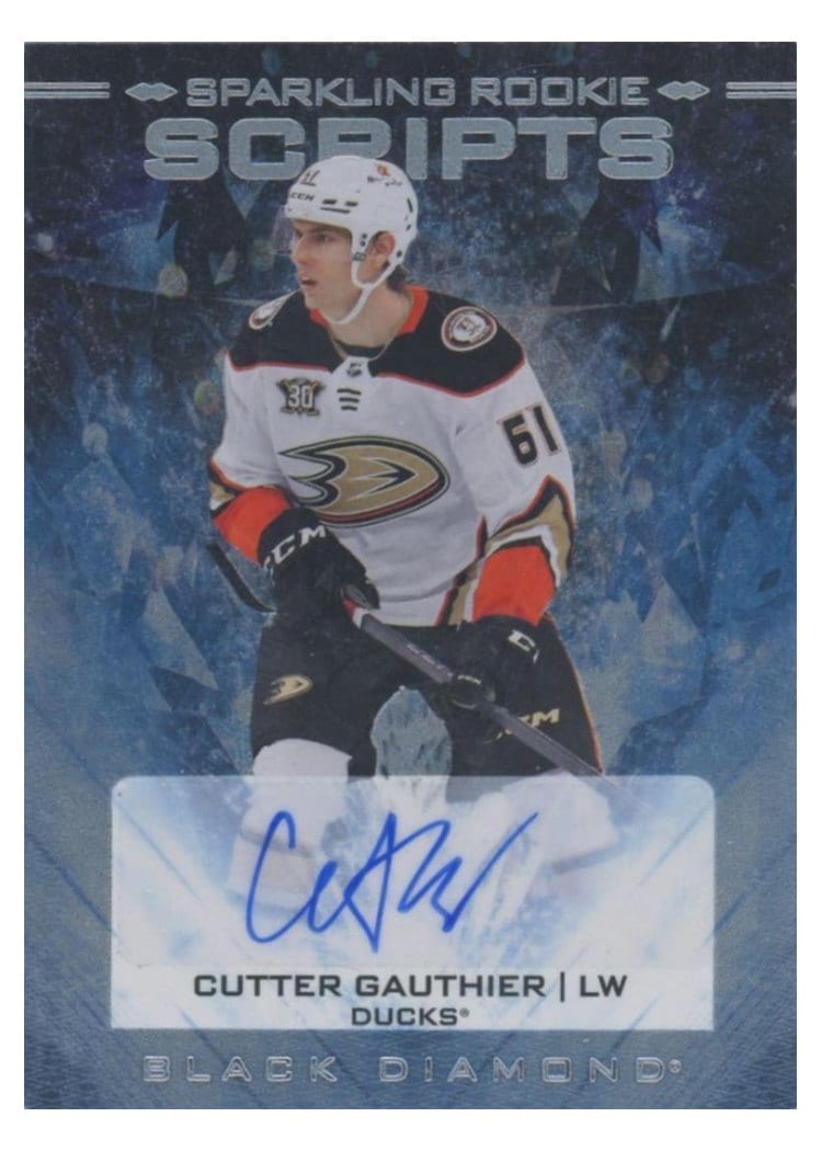 2024-25 Upper Deck Black Diamond Sparkling Rookie Scripts Cutter Gauthier #SRS-CG