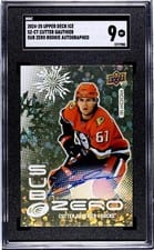 2024-25 Upper Deck Ice Sub Zero Rookies Blue Auto Cutter Gauthier #SZ-CT card