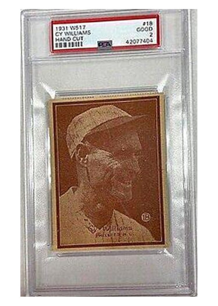 1931 W517 Cy Williams Hand Cut #18 card