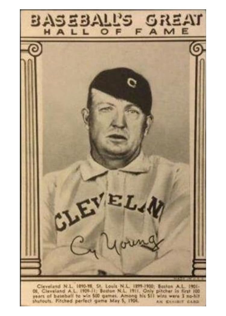 1948 Baseball's Great Hall of Fame Exhibits Cy Young card