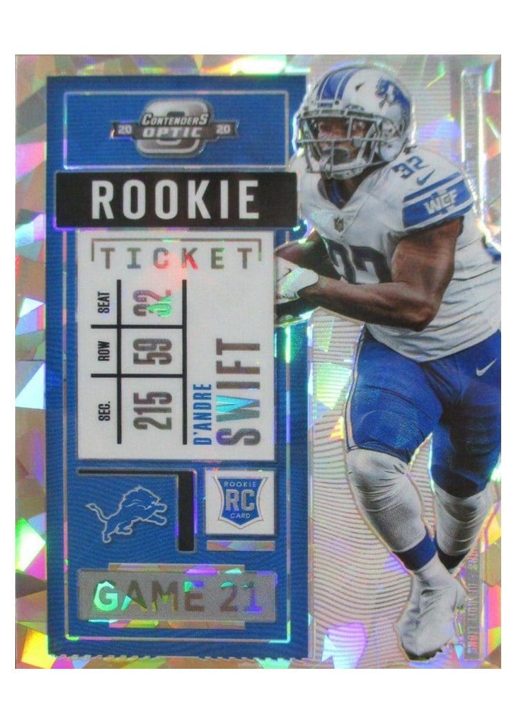 2020 Panini Contenders Optic Base Set D'Andre Swift Cracked Ice #70 card