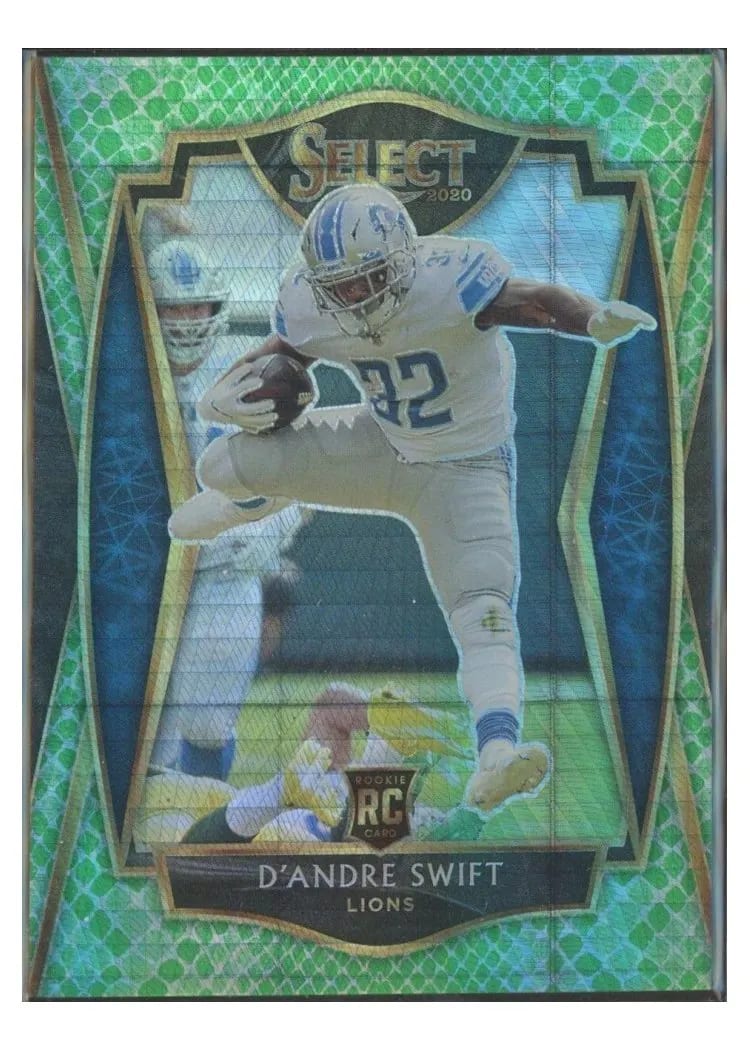 2020 Panini Select Base Set D'Andre Swift Dragon Scale Prizm #151 card