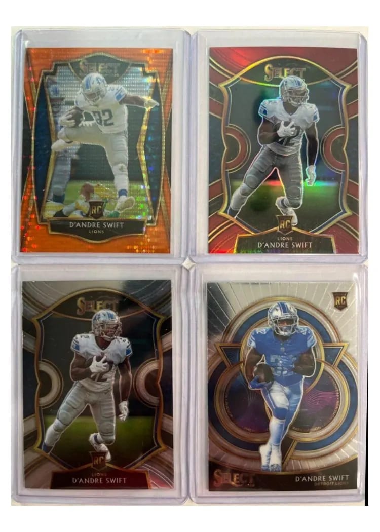 2020 Panini Select Base Set D'Andre Swift Orange Pulsar Prizm #151 card