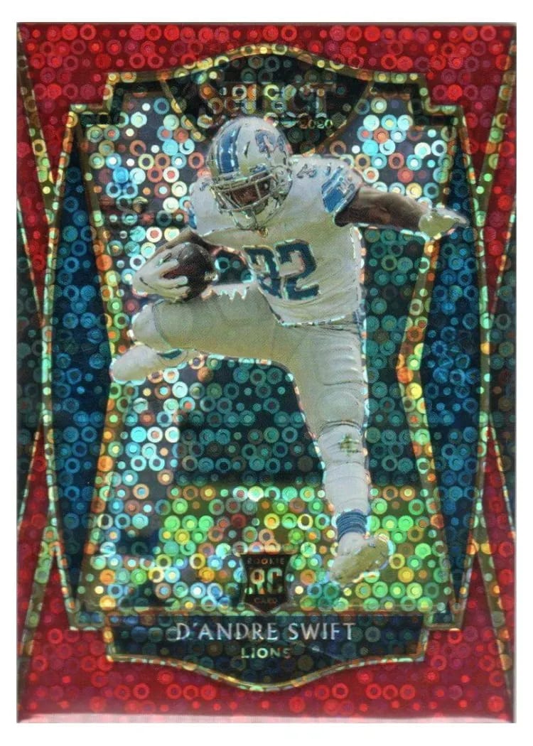 2020 Panini Select Base Set D'Andre Swift Red Disco Prizm #151 card