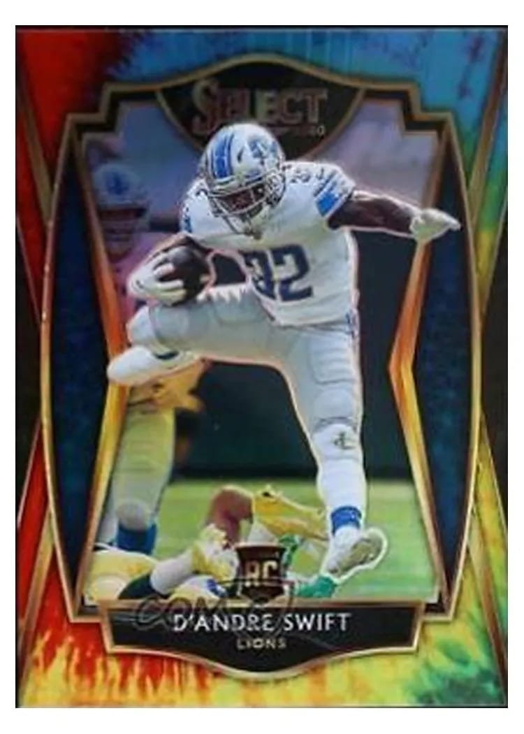 2020 Panini Select Base Set D'Andre Swift Tie Dye Prizm #151 card