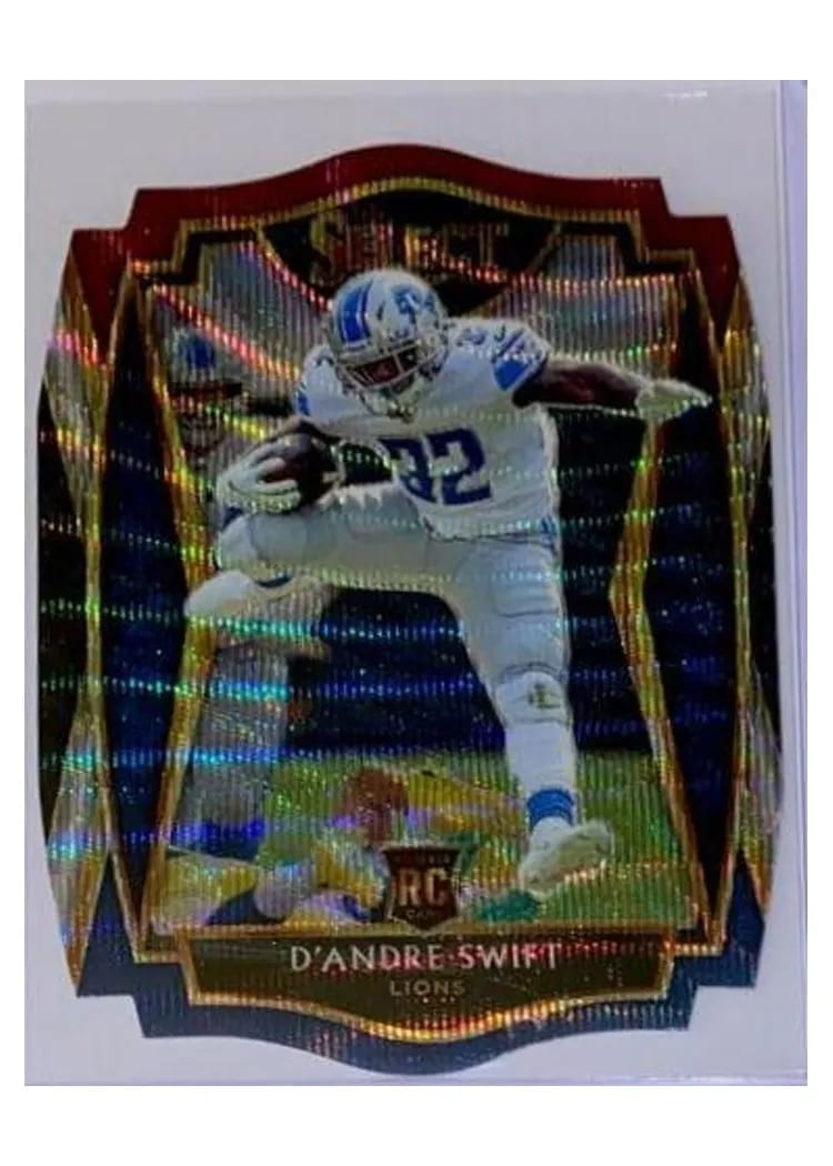 2020 Panini Select Base Set D'Andre Swift Tri Color Prizm #151 card
