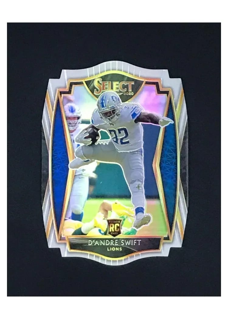 2020 Panini Select Base Set D'Andre Swift White Prizm Die Cut #151 card