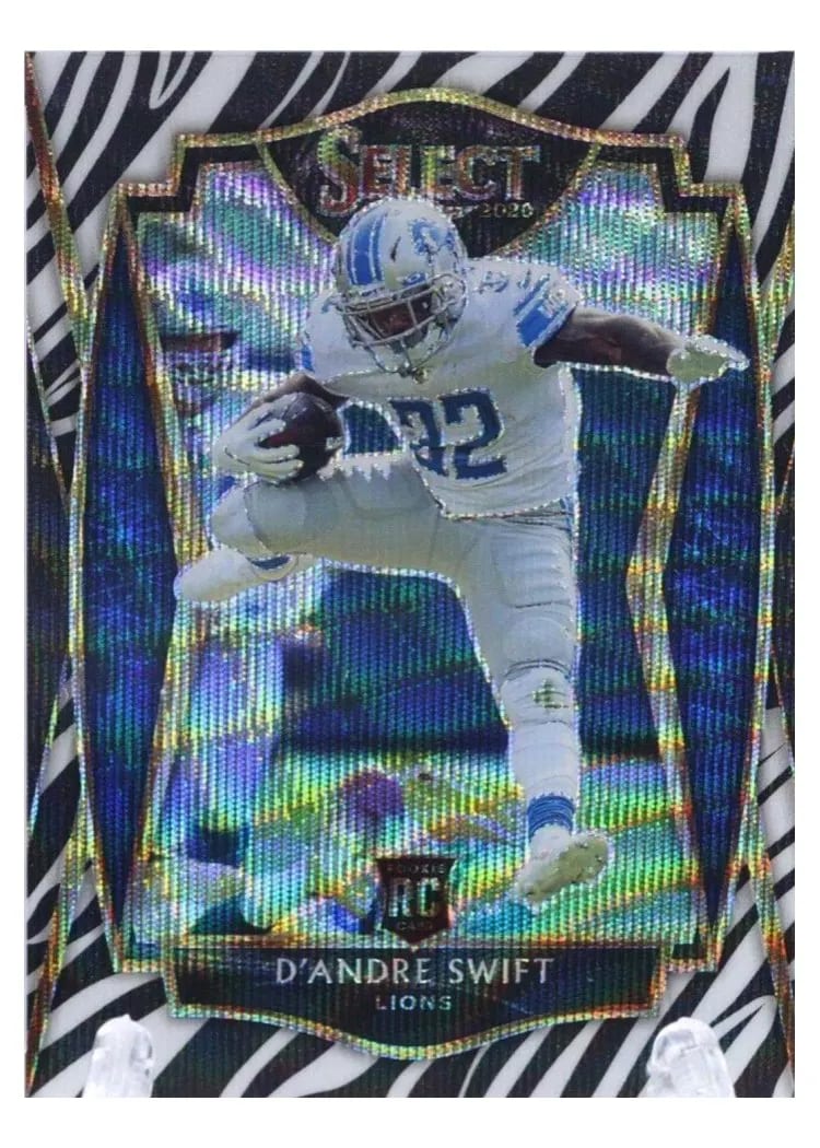 2020 Panini Select Base Set D'Andre Swift Zebra Prizm #151 card