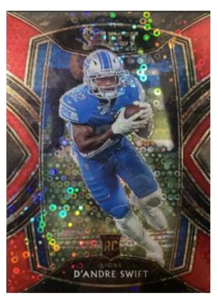 2020 Panini Select Base Set D'Andre Swift Red Disco Prizm #251 card