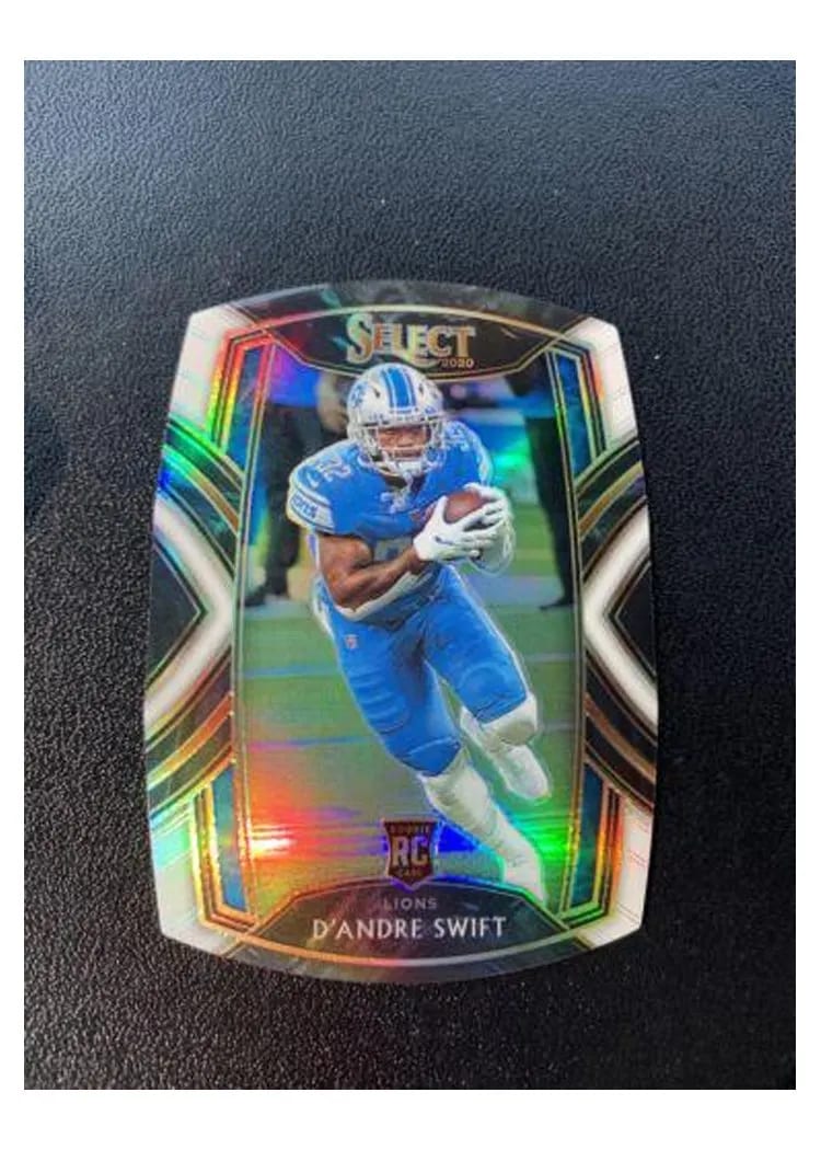 2020 Panini Select Base Set D'Andre Swift White Prizm Die Cut #251 card