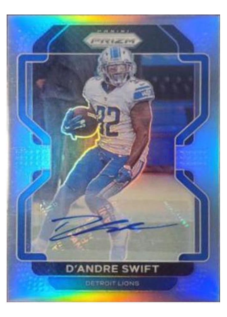2021 Panini Prizm Base Set D'Andre Swift Autographs Silver Prizm #149 card
