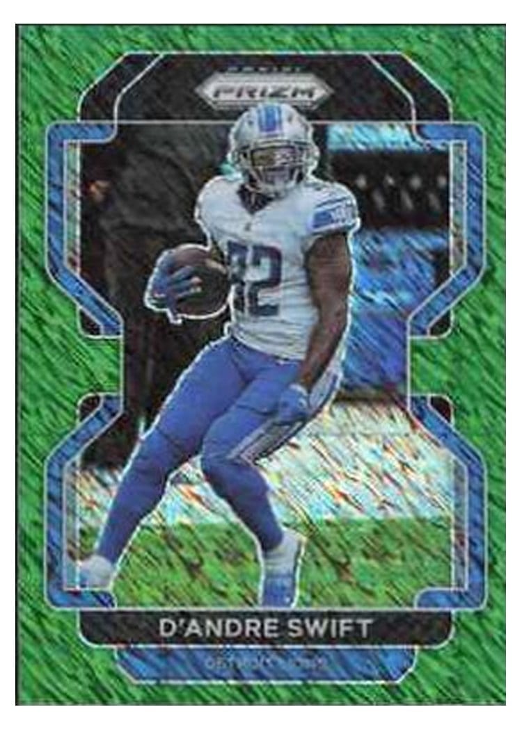 2021 Panini Prizm Base Set D'Andre Swift Green Shimmer #149 card