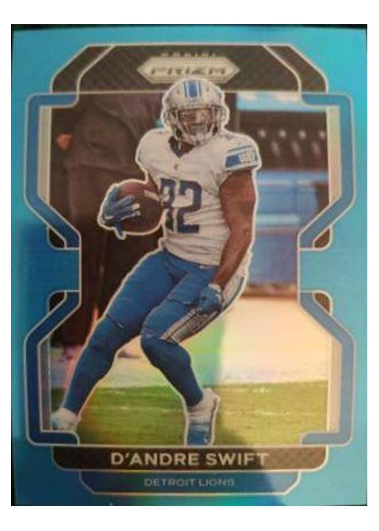 2021 Panini Prizm Base Set D'Andre Swift Light Blue Prizm #149 card