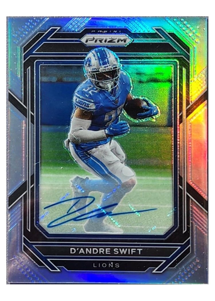 2022 Panini Prizm Base Set D'Andre Swift Autograph Silver #96 card