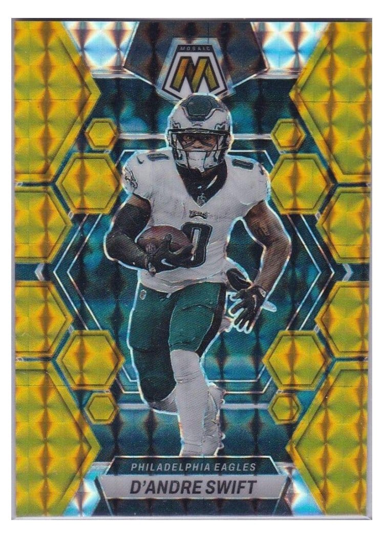 2023 Panini Mosaic Base Set D'Andre Swift Gold #188 card