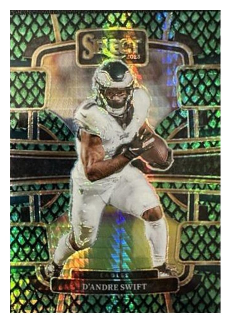 2023 Panini Select Base Set D'Andre Swift Dragon Scale Prizm #81 card