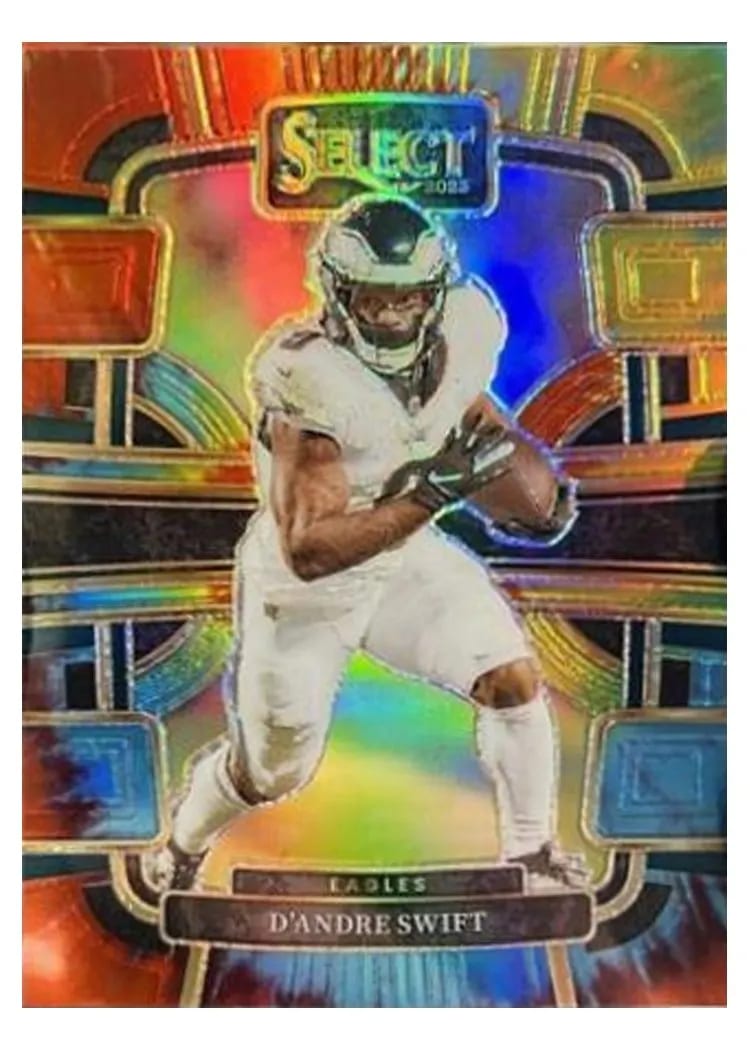2023 Panini Select Base Set D'Andre Swift Tie-Dye Prizm #81 card