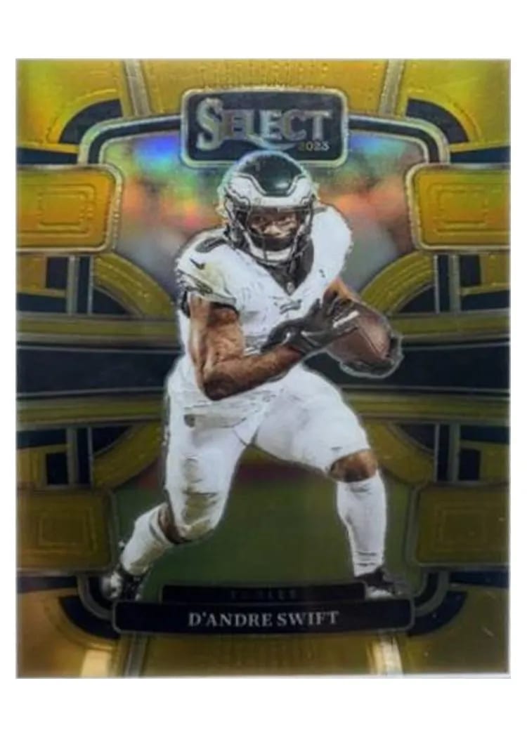 2023 Panini Select Base Set D'Andre Swift Gold Prizm #81 card