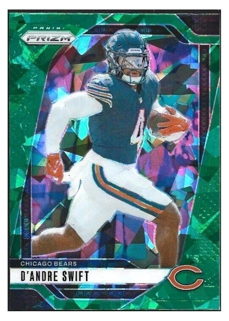 2024 Panini Prizm Base Set D'Andre Swift Green Ice #47 card