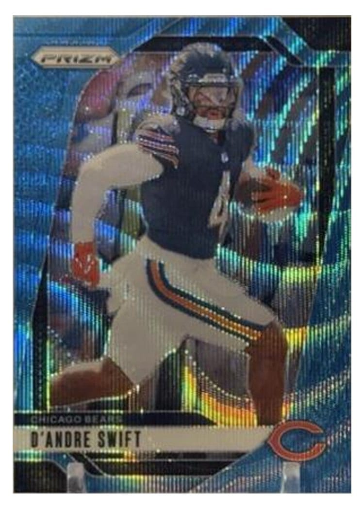 2024 Panini Prizm Base Set D'Andre Swift Blue Wave #47 card
