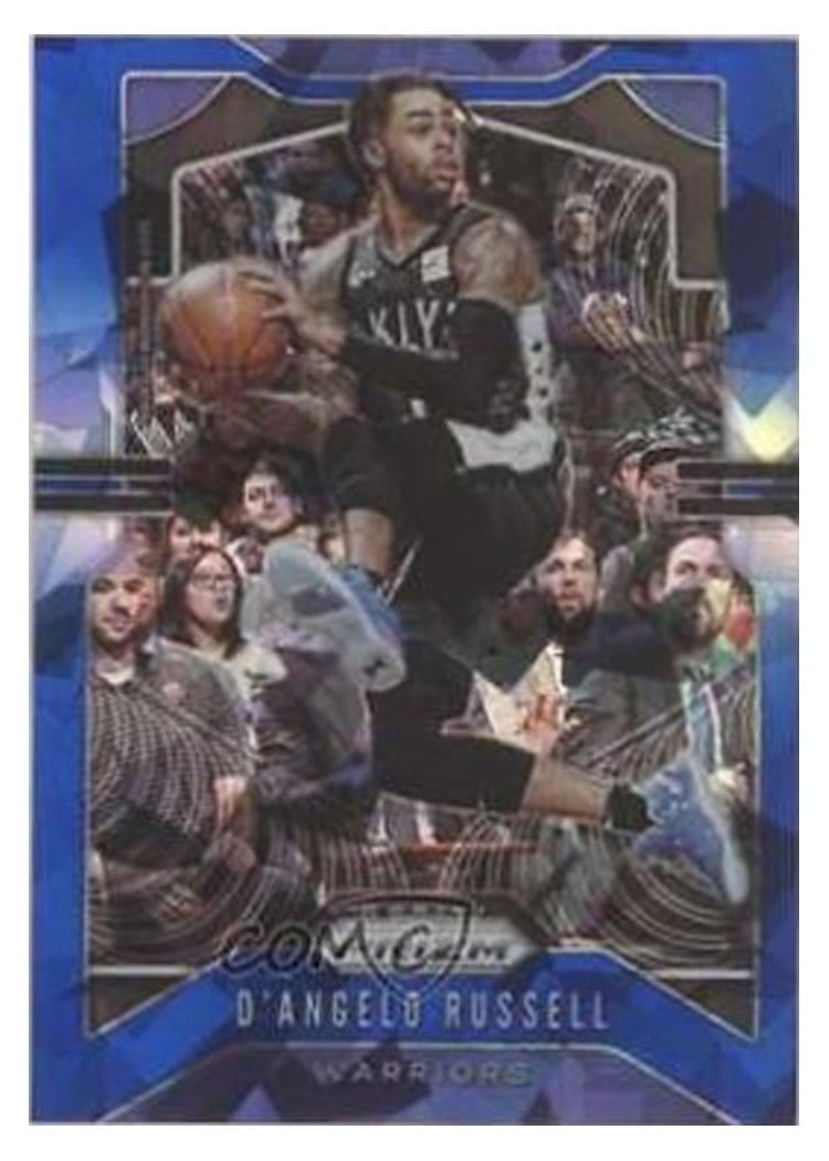 2019-20 Panini Prizm Base Set D'Angelo Russell Blue Ice Prizm #204 card