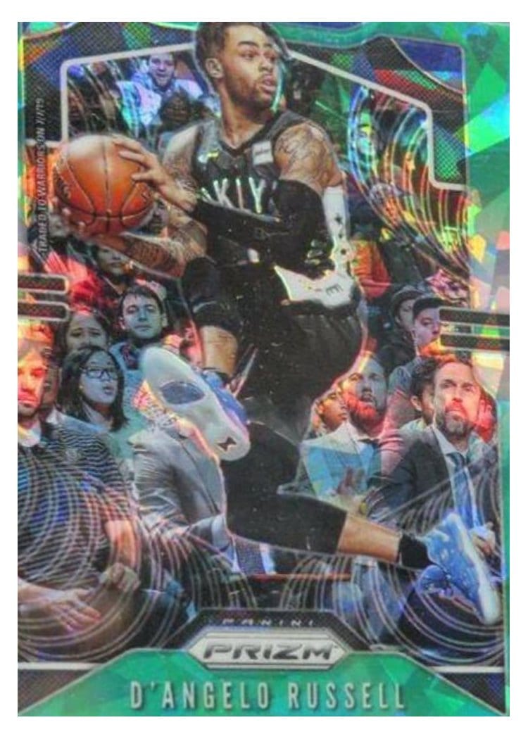2019-20 Panini Prizm Base Set D'Angelo Russell Green Prizm #204 card