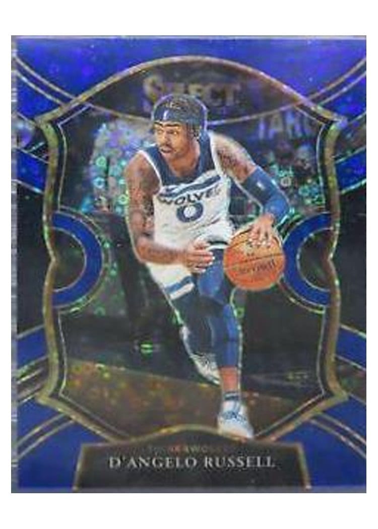 2020-21 Panini Select Base Set D'Angelo Russell Blue Disco Prizm #253 card