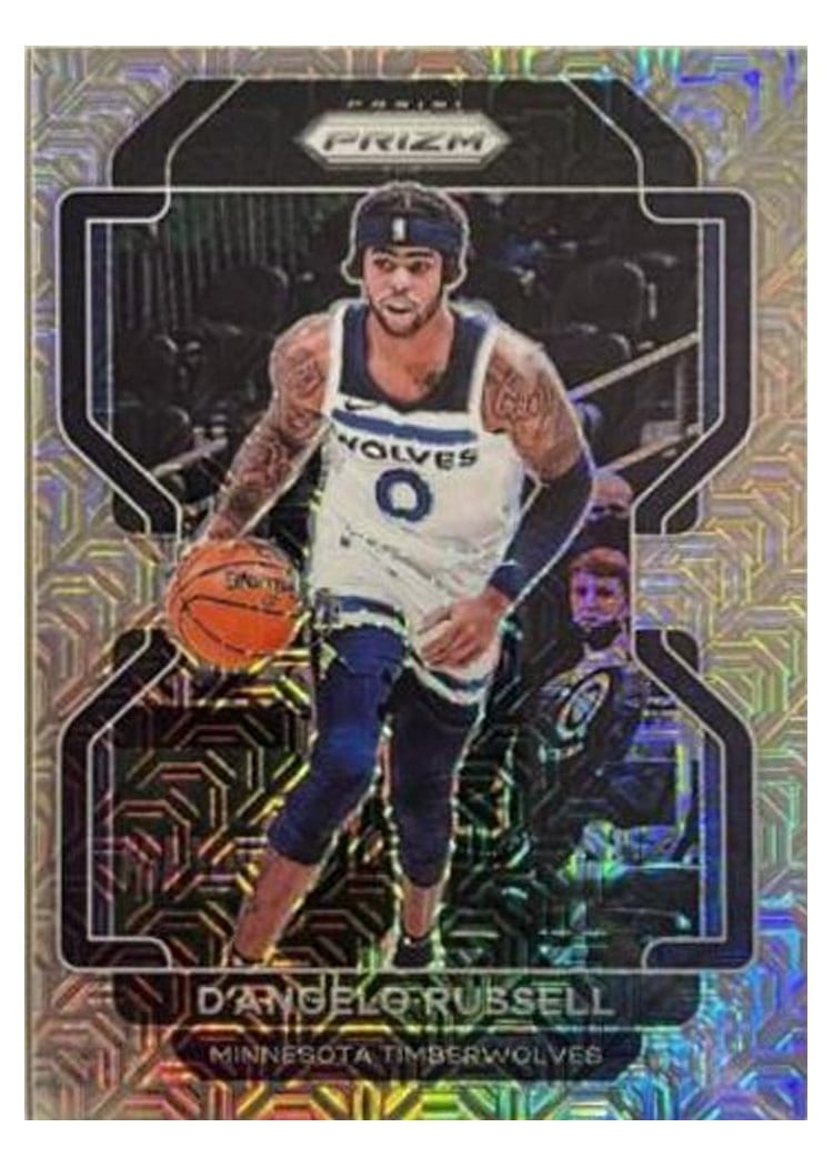 2021-22 Panini Prizm Base Set D'Angelo Russell Mojo Prizm #52 card