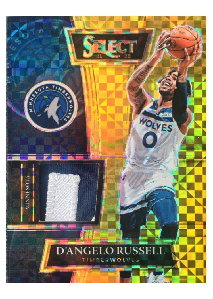 2021-22 Panini Select Base Set D'Angelo Russell Gold Shimmer #196 card