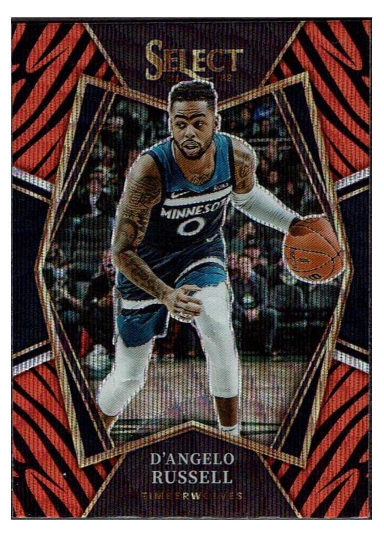 2021-22 Panini Select Base Set D'Angelo Russell Tiger Prizm #196 card