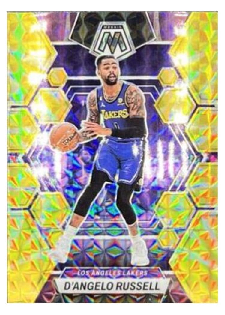 2022-23 Panini Mosaic Base Set D'Angelo Russell Reactive Yellow #190 card