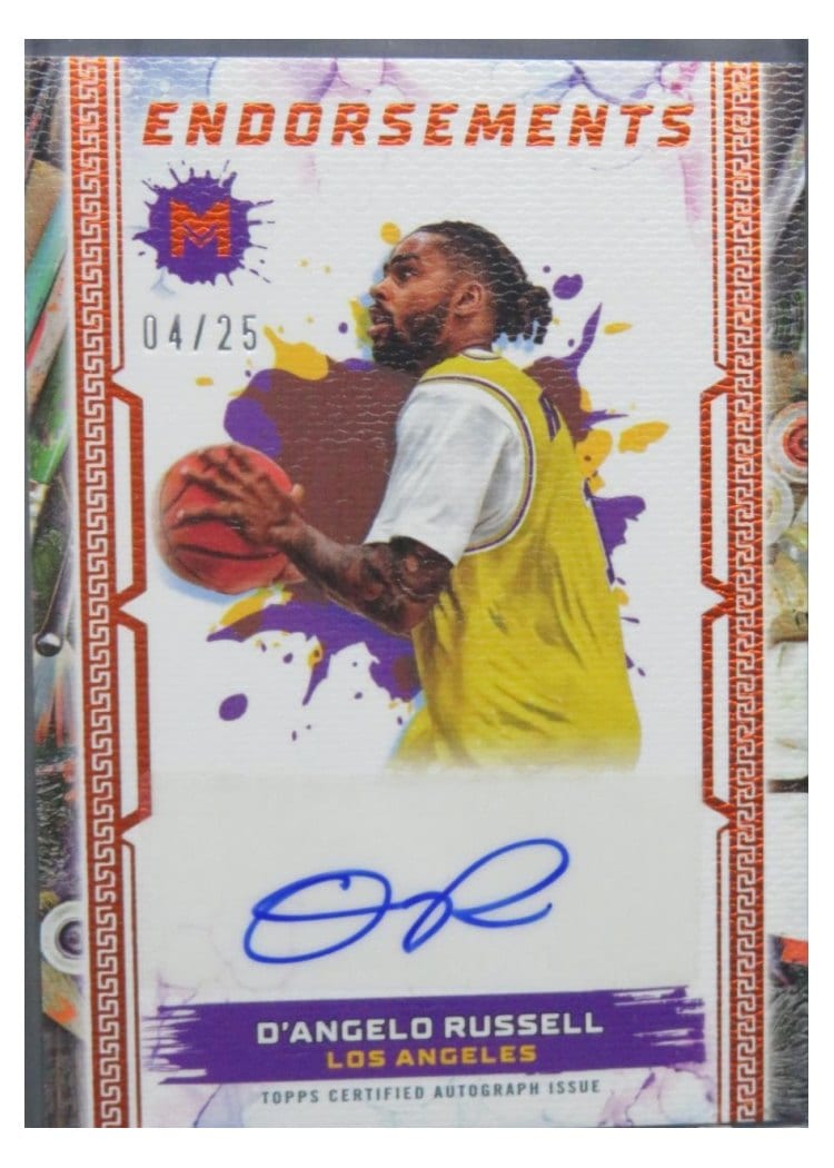 2023-24 Topps Motif Motif Endorsements D'Angelo Russell #ME-DR card