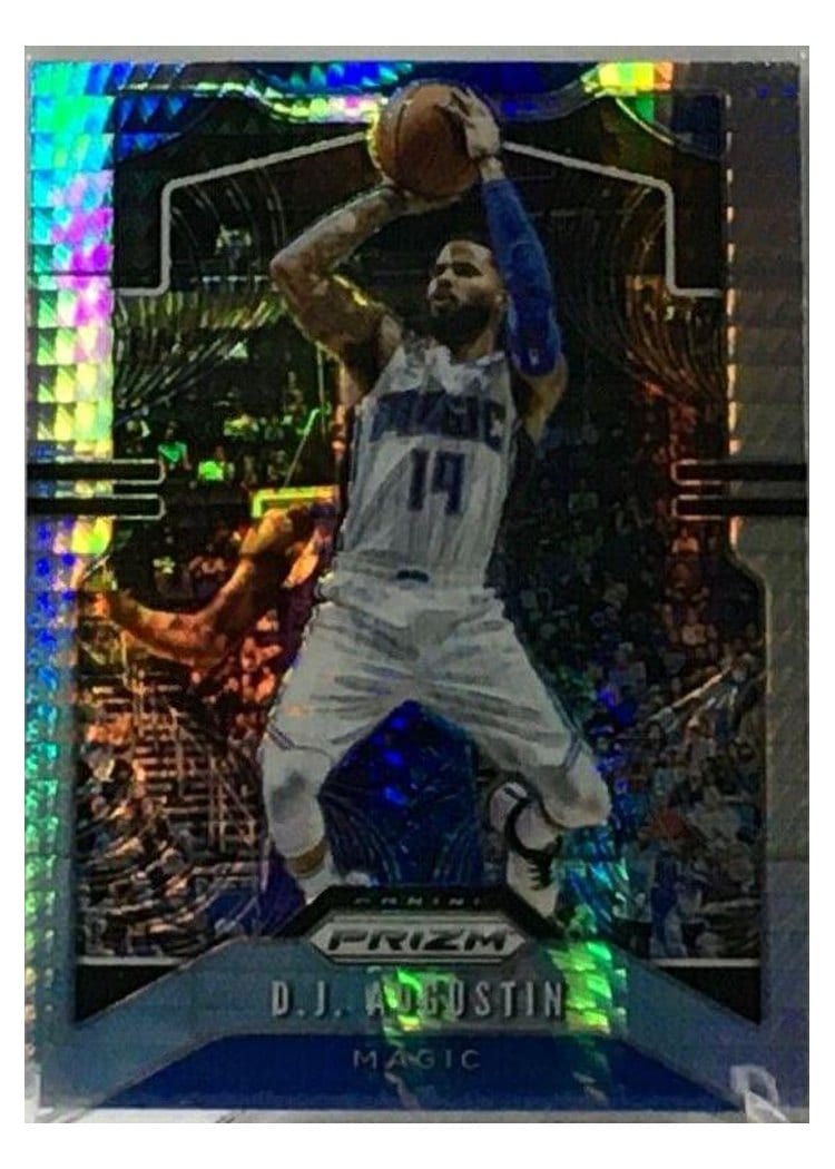 2019-20 Panini Prizm Base Set D.J. Augustin Hyper Prizm #197 card