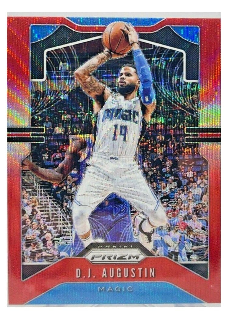 2019-20 Panini Prizm Base Set D.J. Augustin Ruby Wave Prizm #197 card