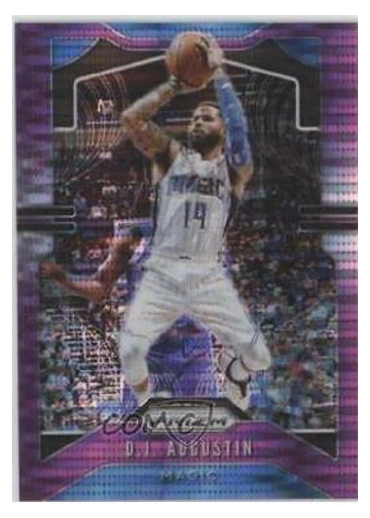 2019-20 Panini Prizm Base Set D.J. Augustin Purple Pulsar Prizm #197 card
