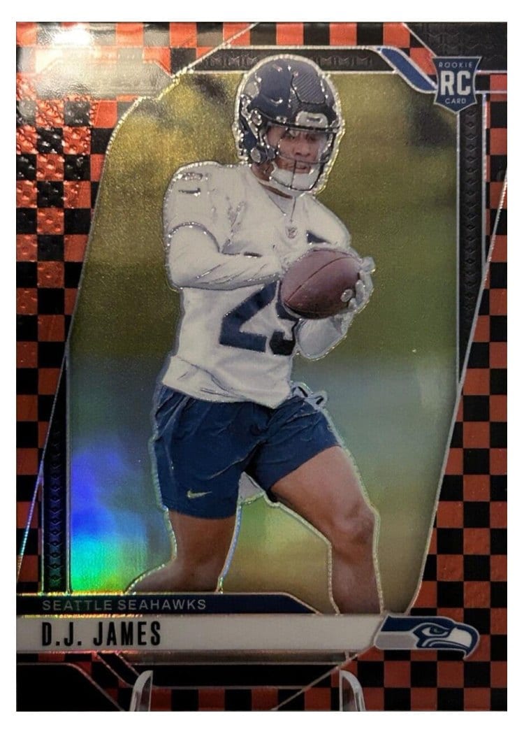 2024 Panini Prizm Base Set D.J. James Black Red Checker #322 card