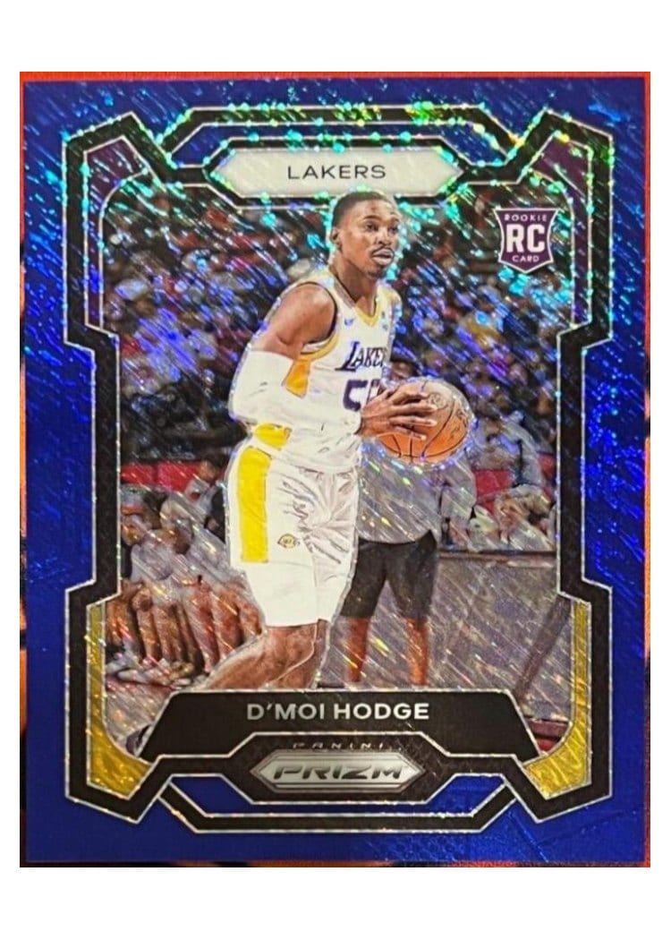 2023-24 Panini Prizm Base Set D'Moi Hodge Blue Shimmer #298 card