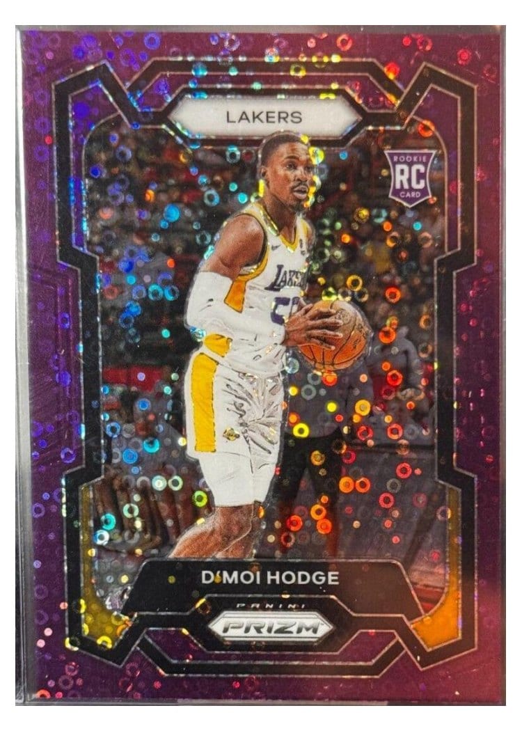 2023-24 Panini Prizm Base Set D'Moi Hodge Fast Break Purple #298 card