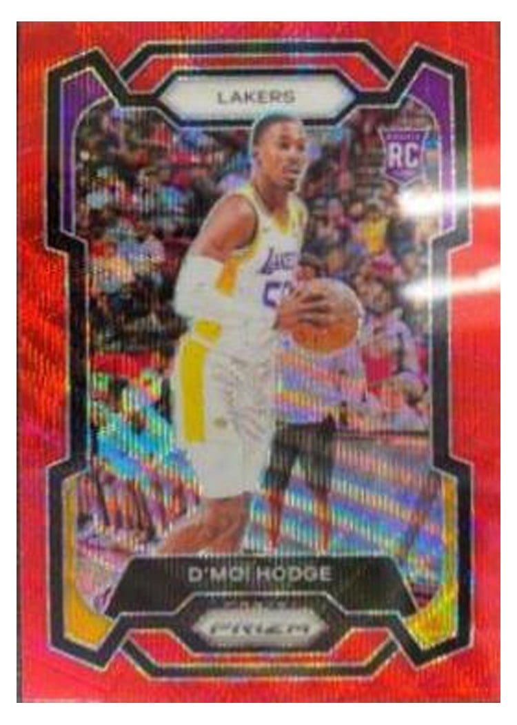 2023-24 Panini Prizm Base Set D'Moi Hodge Ruby Wave #298 card