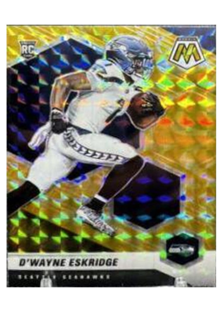 2021 Panini Mosaic Base Set D'Wayne Eskridge Reactive Yellow Mosaic #319 card