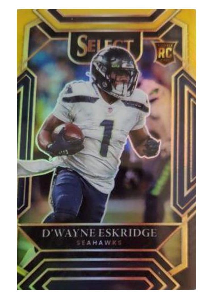 2021 Panini Select Base Set D'Wayne Eskridge Black Gold Die Cut #260 card