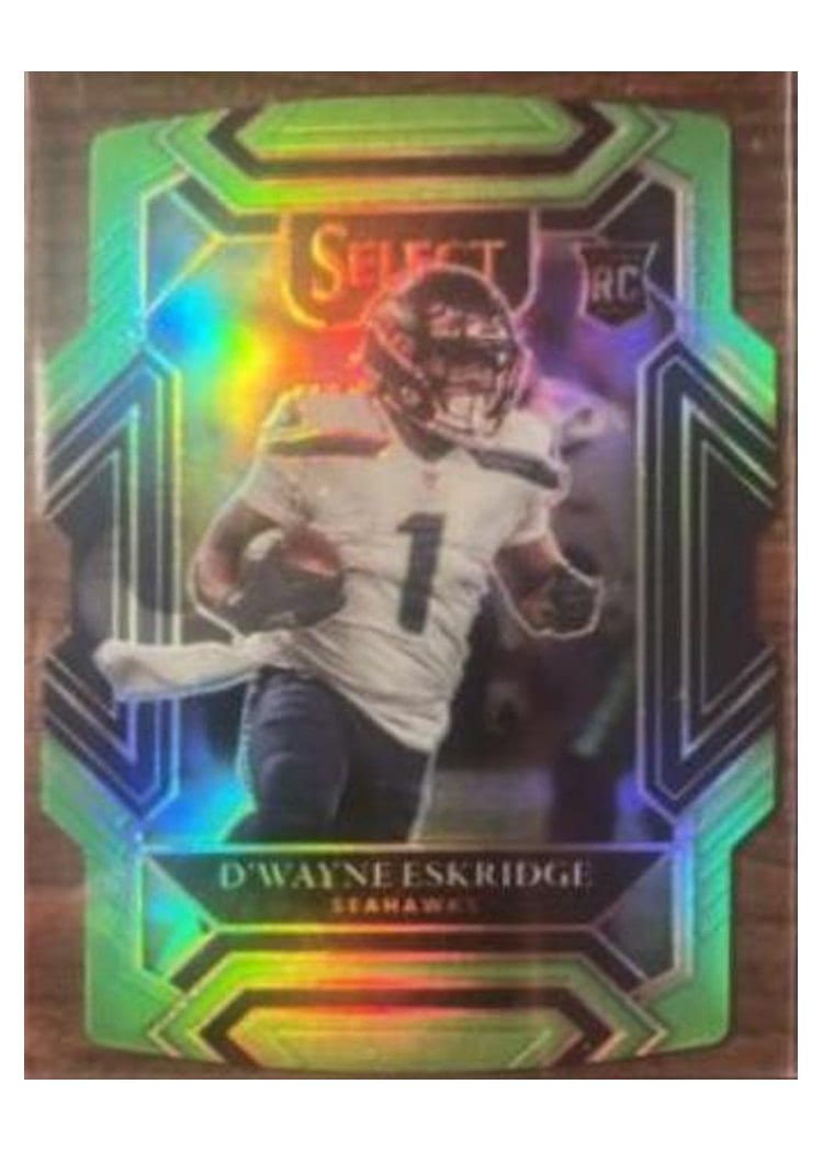 2021 Panini Select Base Set D'Wayne Eskridge Neon Green Die Cut #260 card