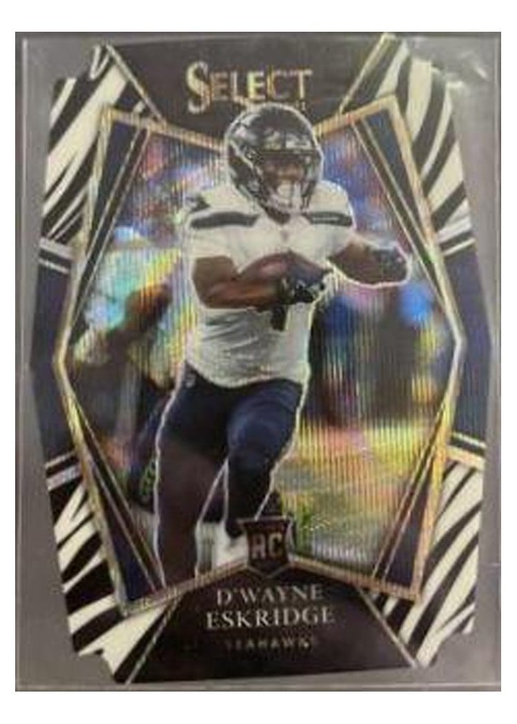 2021 Panini Select Base Set D'Wayne Eskridge Zebra Die Cut #260 card